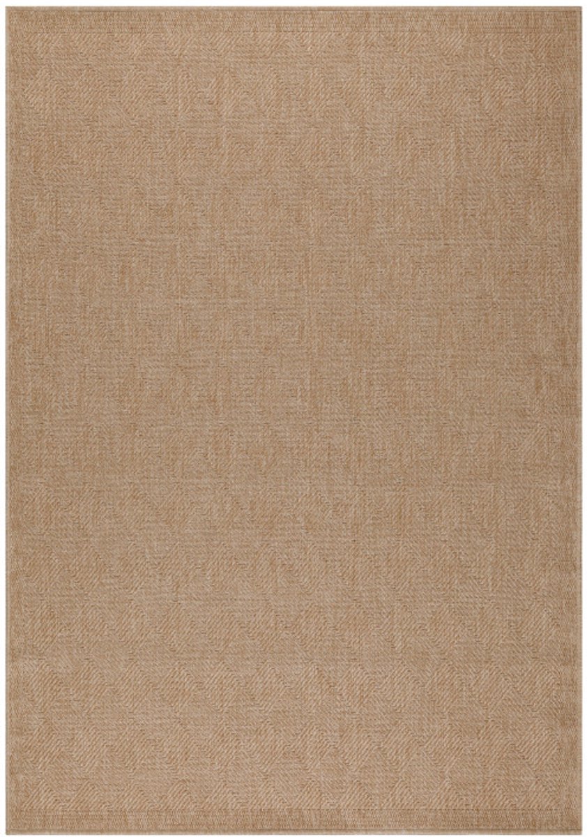 Vloerkleed Dhaka – Beige – Laagpolig met Levendig Design – Voor Binnen en Buiten