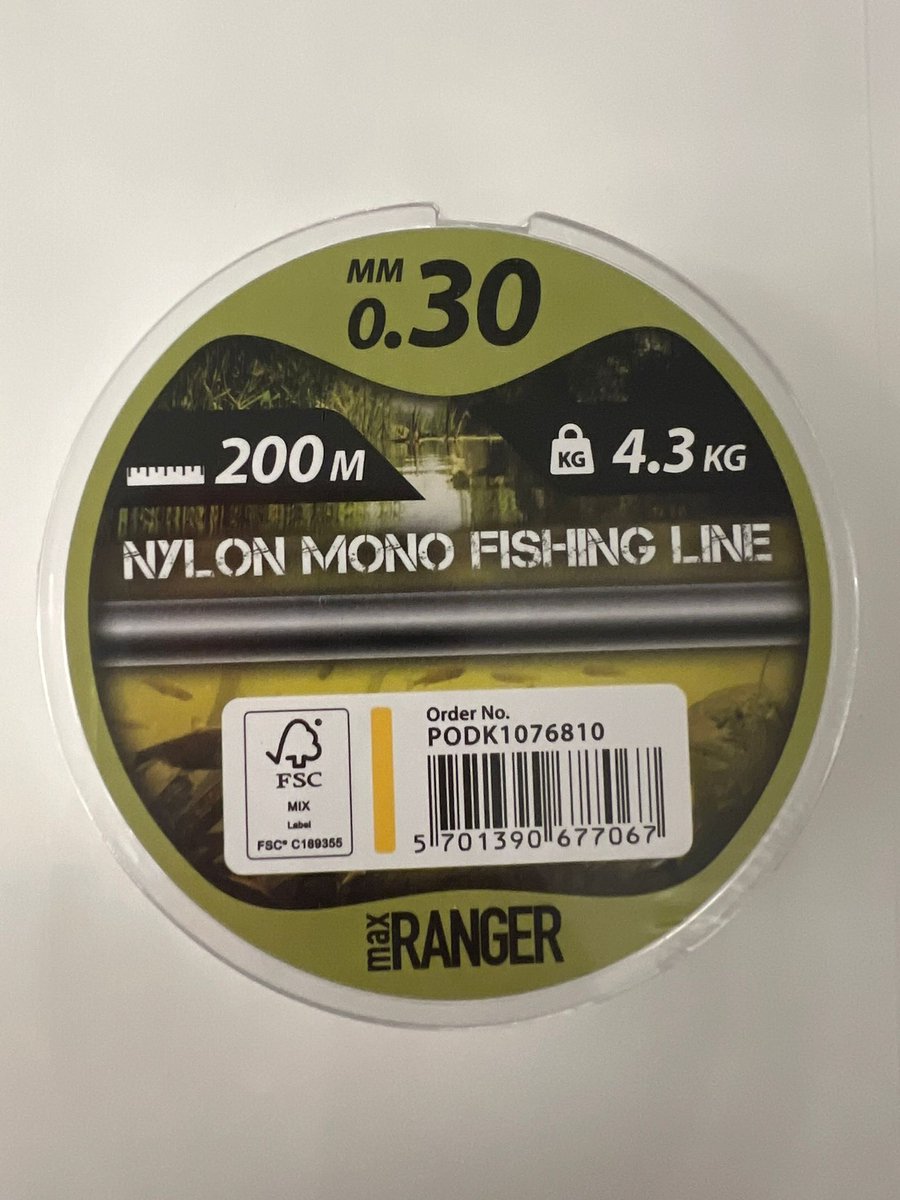 Vislijn - Vislijn Helder - Visdraad - Nylon - 0.30 mm - 200 meter