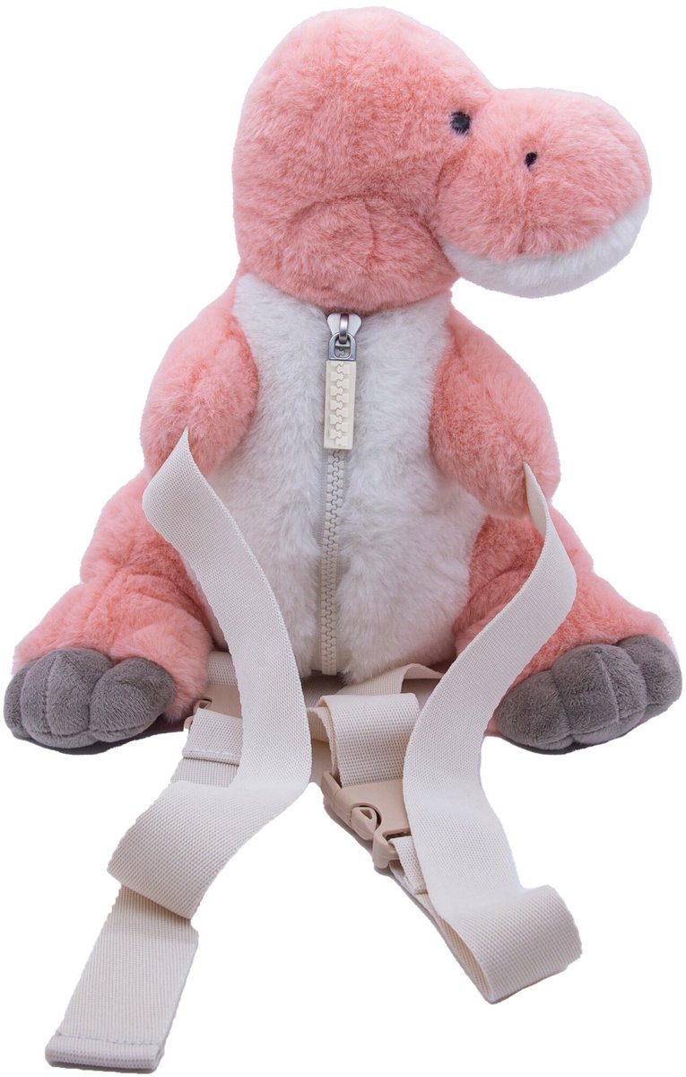 Rugtas Dinosaurus roze pluche