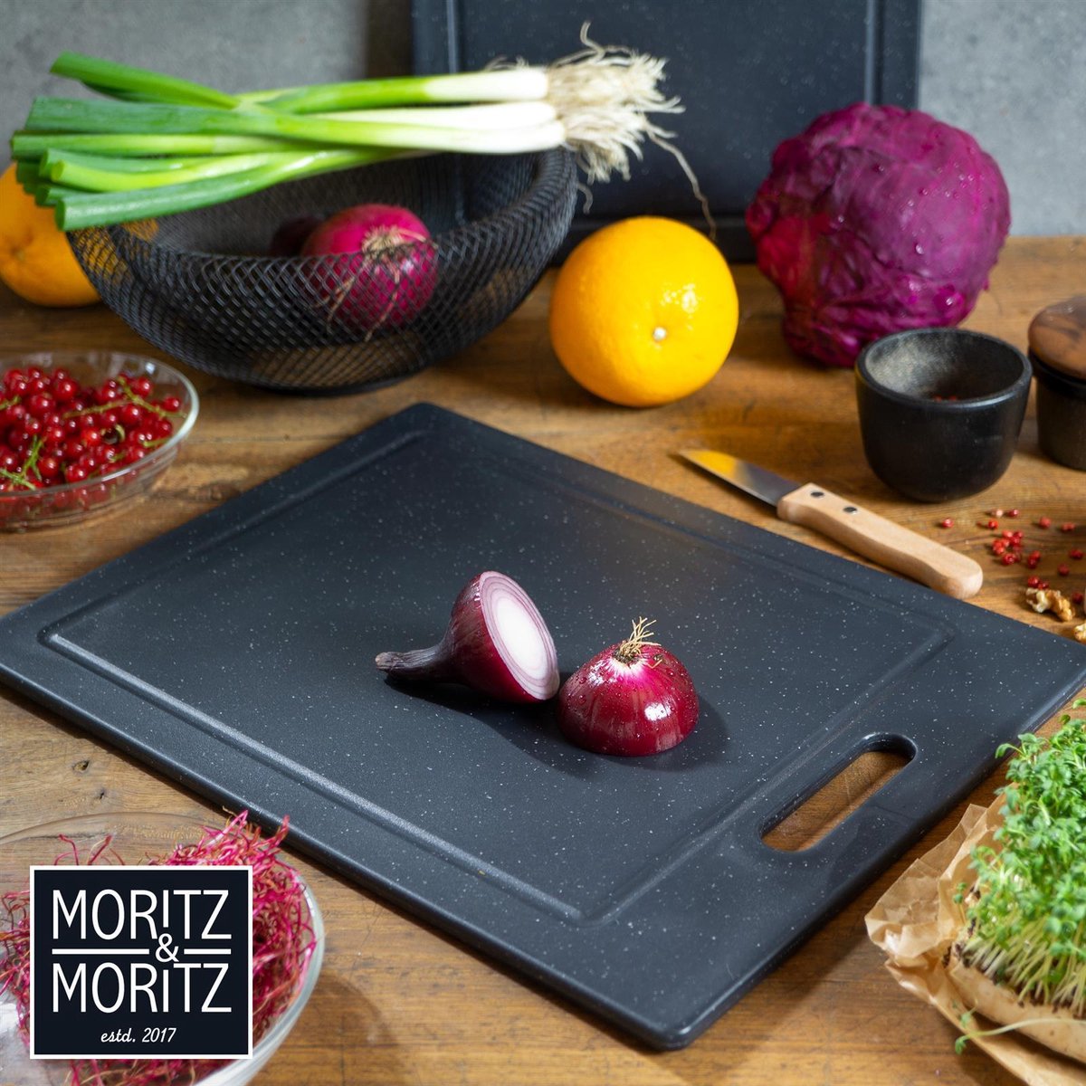 Kunststof snijplankenset van 3 voor de keuken, keukenplank voor vlees, groenten