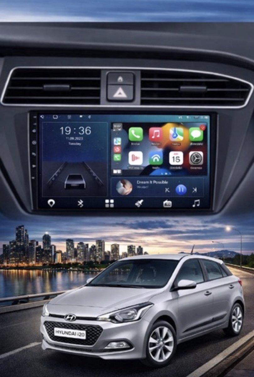 ADIVOX T2 9 inch geschikt voor Hyundai i20 2015-2020 Android 15 CarPlay/Auto/Wifi/RDS/DSP/5G/DAB+