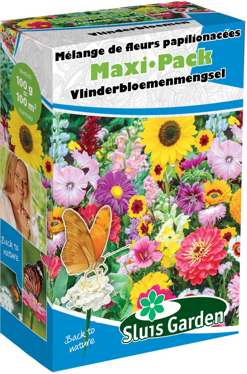 Mengsel Vlinderbloemen Maxi Pack 100 gram - bloementuin - wildbloemen - bloemenberm - bloemenweide - veldbloemen -lvb