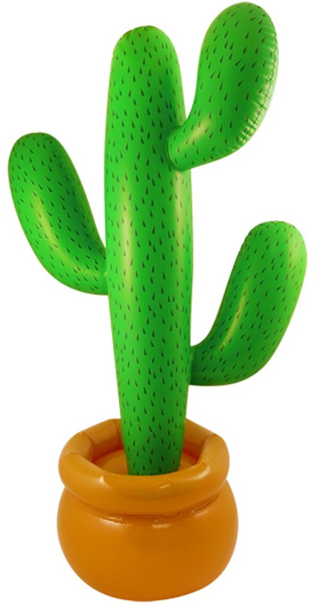 Opblaasbare cactus - 87 cm - feest versiering - Mexico of Tropische Hawaii thema - PVC