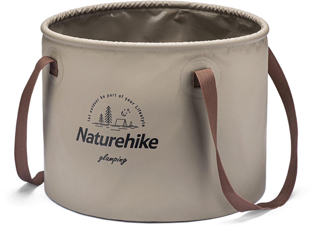 Naturehike Opvouwbare Emmer 20L – Extra Sterk & Waterdicht – Grote Camping Emmer – Koffie