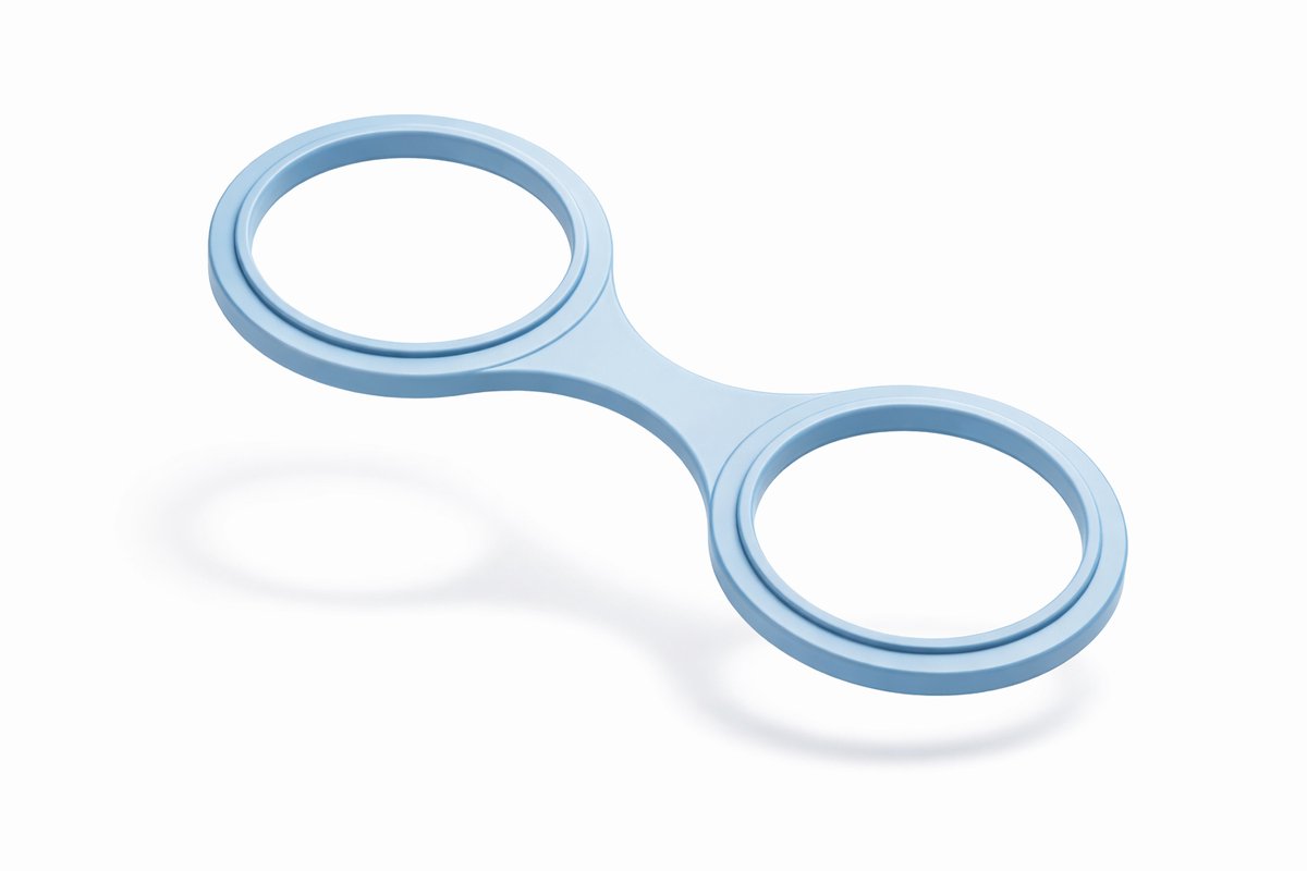 Siliconen Handboeien – Luxe Bondage Handboeien van Body-Safe Siliconen – Zacht, Flexibel & Comfortabel – Discreet Minimalistisch Design – Babyblauw – Grip by Peech