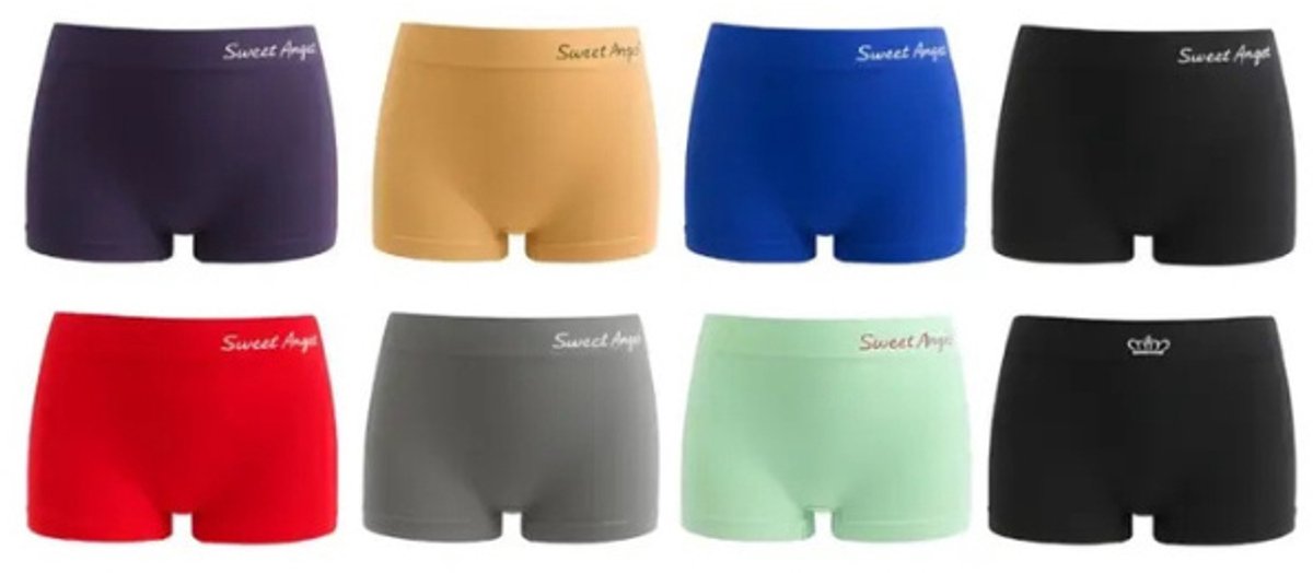 Sweet Angel Dames boxershort laag model 8 pack kleur - One size
