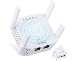 Zyrex® Wifi Versterker Stopcontact – Wifi Versterker – 1200 Mbit/s – ‎Wit – 10cm x 9cm x 8cm