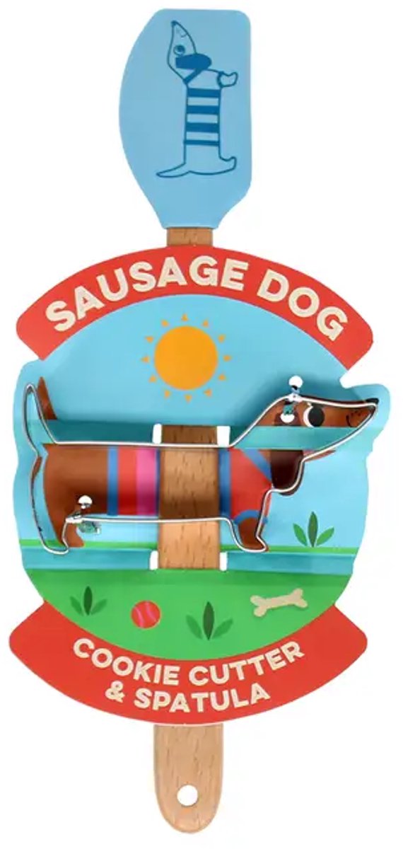 Koekjesvorm & Spatel - Teckel - Bakset - Teckel Koek - Honden Koekjes - Wiener -Dachshund