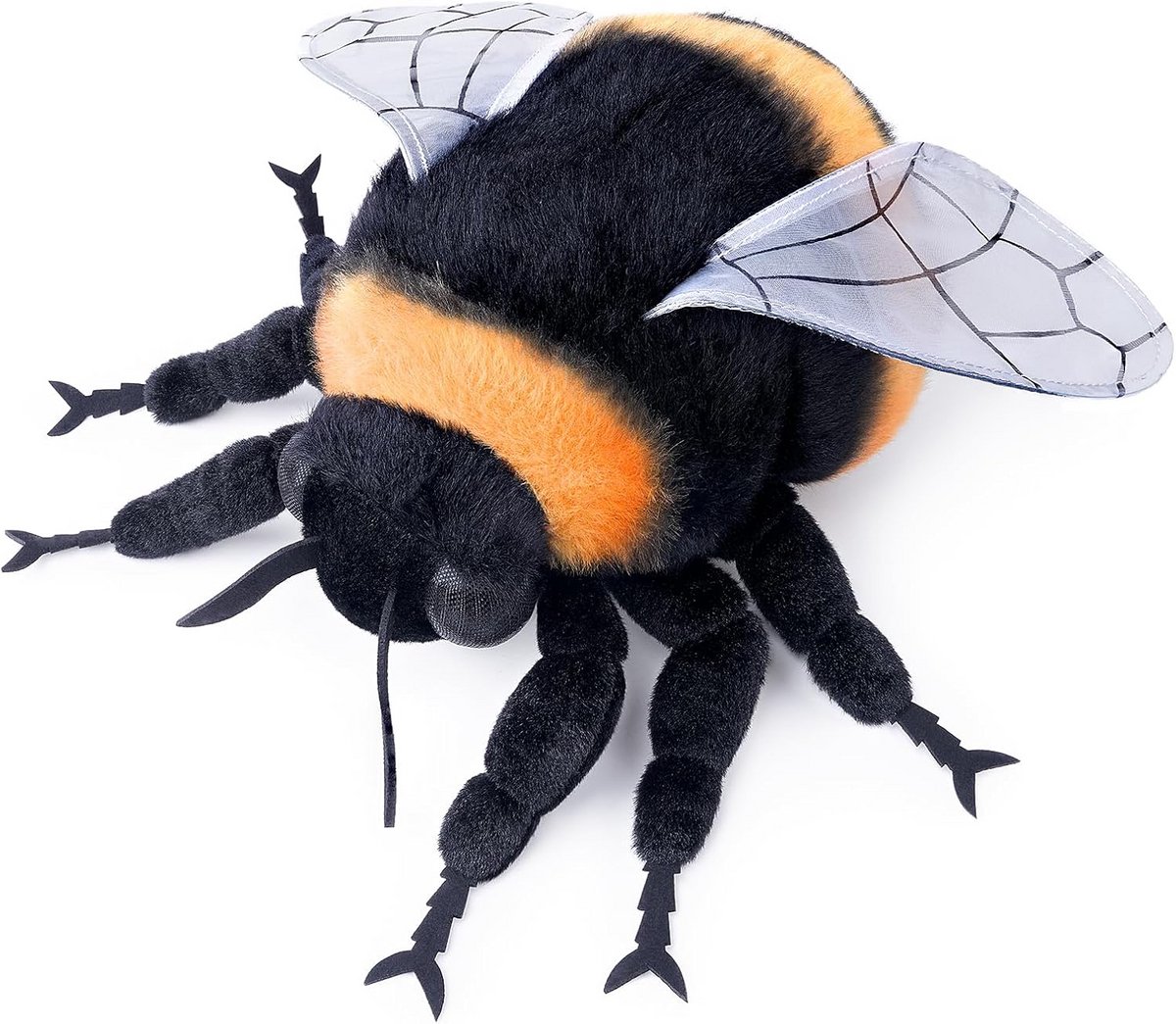 Pluche Bij - Knuffel Dier - Kinderkamer Decoratie - Realistisch Ontwerp - 20 cm - Geel