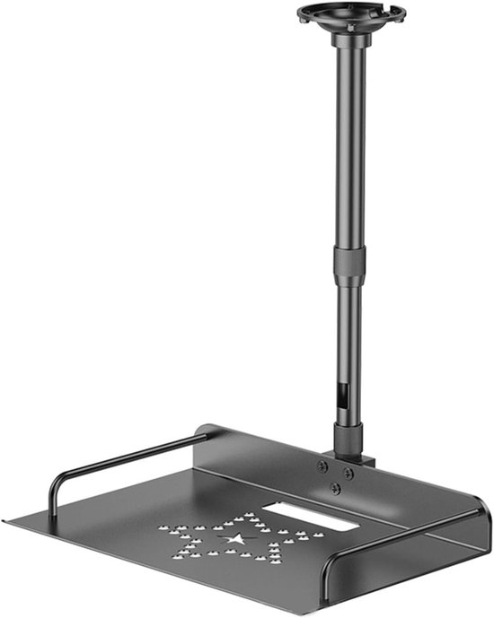 Projector Plafondbeugel – Beamer Ophanging – Thuisbioscoop Inrichting – In Hoogte Verstelbaar – 30-60 cm Uitschuifbaar – Zwart