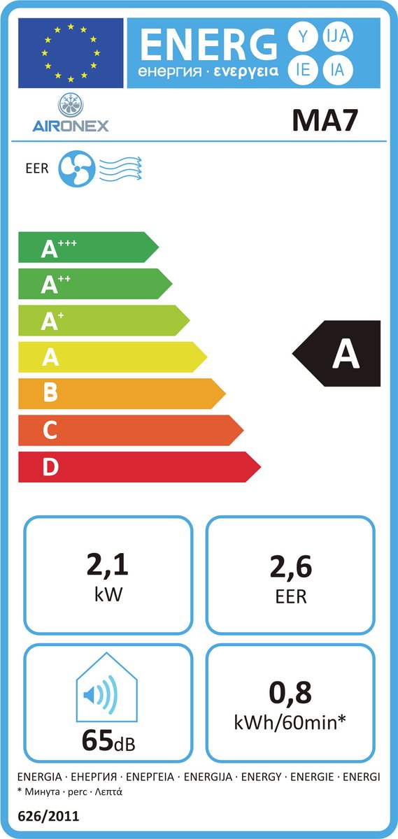 Aironex Mobiele Airco 7000 BTU met App en Afstandsbediening - afbeelding 2