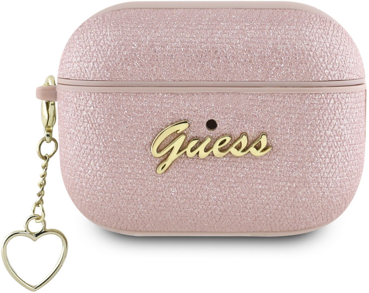 Guess AirPods hoesje voor Airpods Pro & Pro 2 - metallic ontwerp - Roze