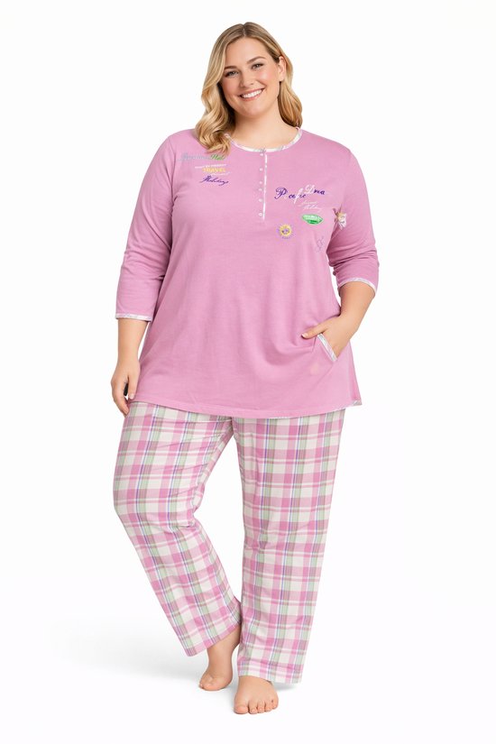 Blauwe badstof pyjama strepen | Gratis verzending vanaf 40,- | Online
