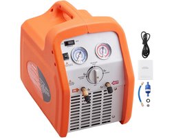 Koelmiddel Herstelmachine - 3/4 PK Enkele Cilinder - Draagbare Freon Recycling Unit - HVAC Gereedschap - R134A R22 R410A R404A R502 R12 - Airconditioning Koelkast Auto - Zelfreinigend - Hogedrukbeveiliging 558 PSI