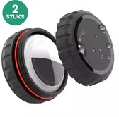 JUALL Houder Geschikt voor Apple AirTag (2) - 2 Stuks - Hoesje Waterdicht - Beschermende Case met 3M Plakstrip - Zwart