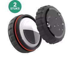 JUALL Houder Geschikt voor Apple AirTag (2) - 2 Stuks - Hoesje Waterdicht - Case met 3M Plakstrip - Zwart