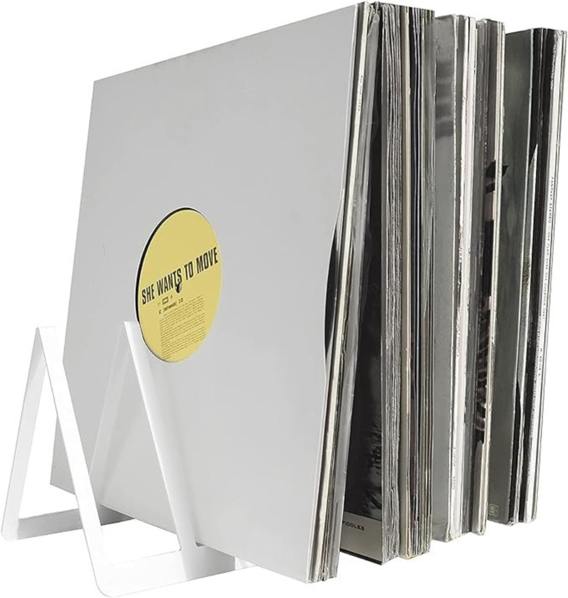 Verte LP Opbergsysteem - Presentatiestandaard voor 50 Vinylplaten - Wit