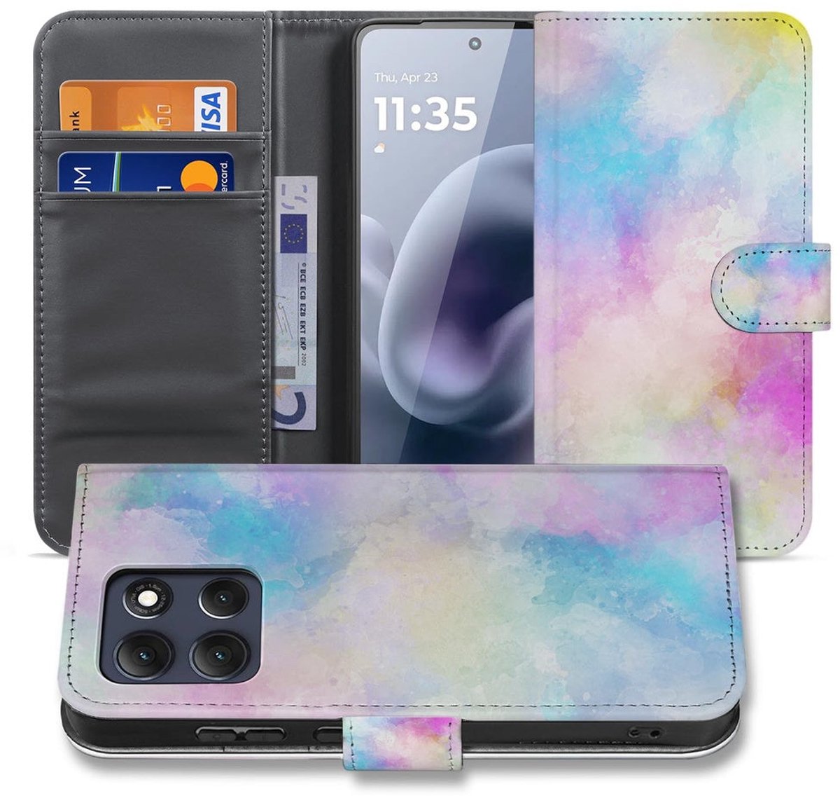 Motorola Moto G86 Bookcase Hoesje Watercolor Light