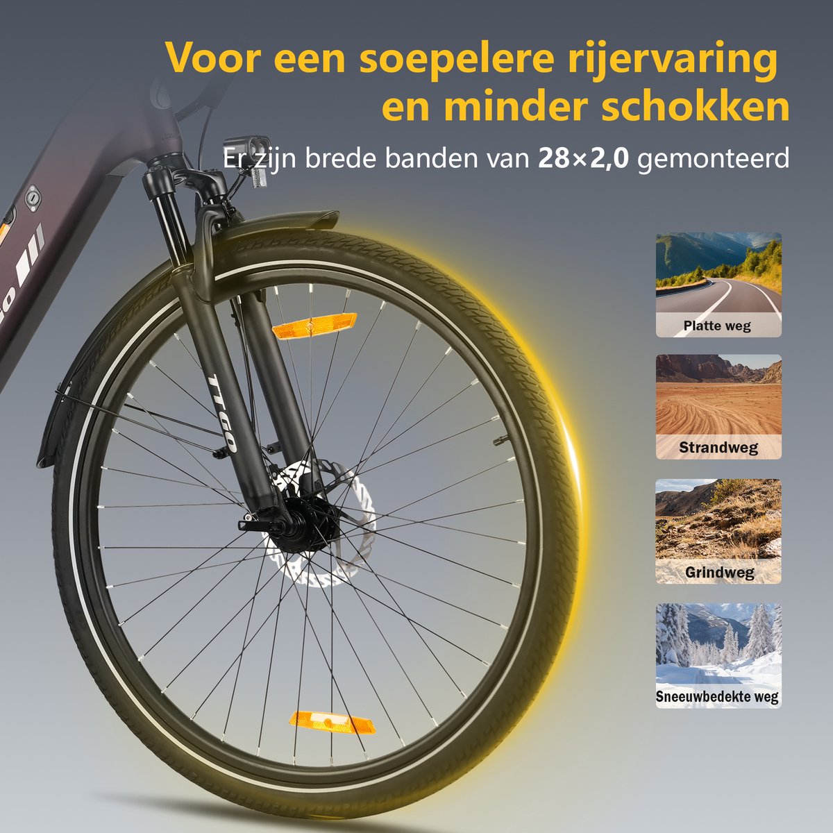 TTGO C3 SE Elektrische Stadsfiets 120km thumbnail 6