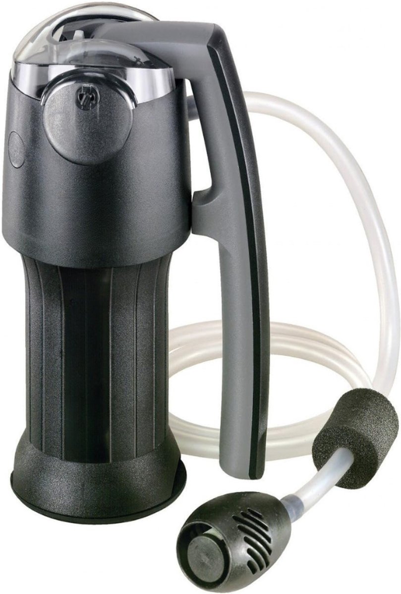 Aurixi® Krachtige Waterfilter Survival – Survival Kit - Water Filter – Gemakkelijke bediening - Zwart - 4cm x 4cm x 8cm