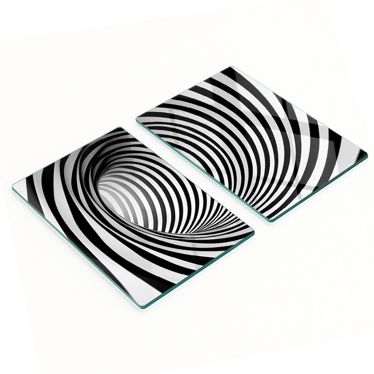 Multifunctionele decoratieve keukenplanken van gehard glas, 3D-formaat, 2x40x52 cm