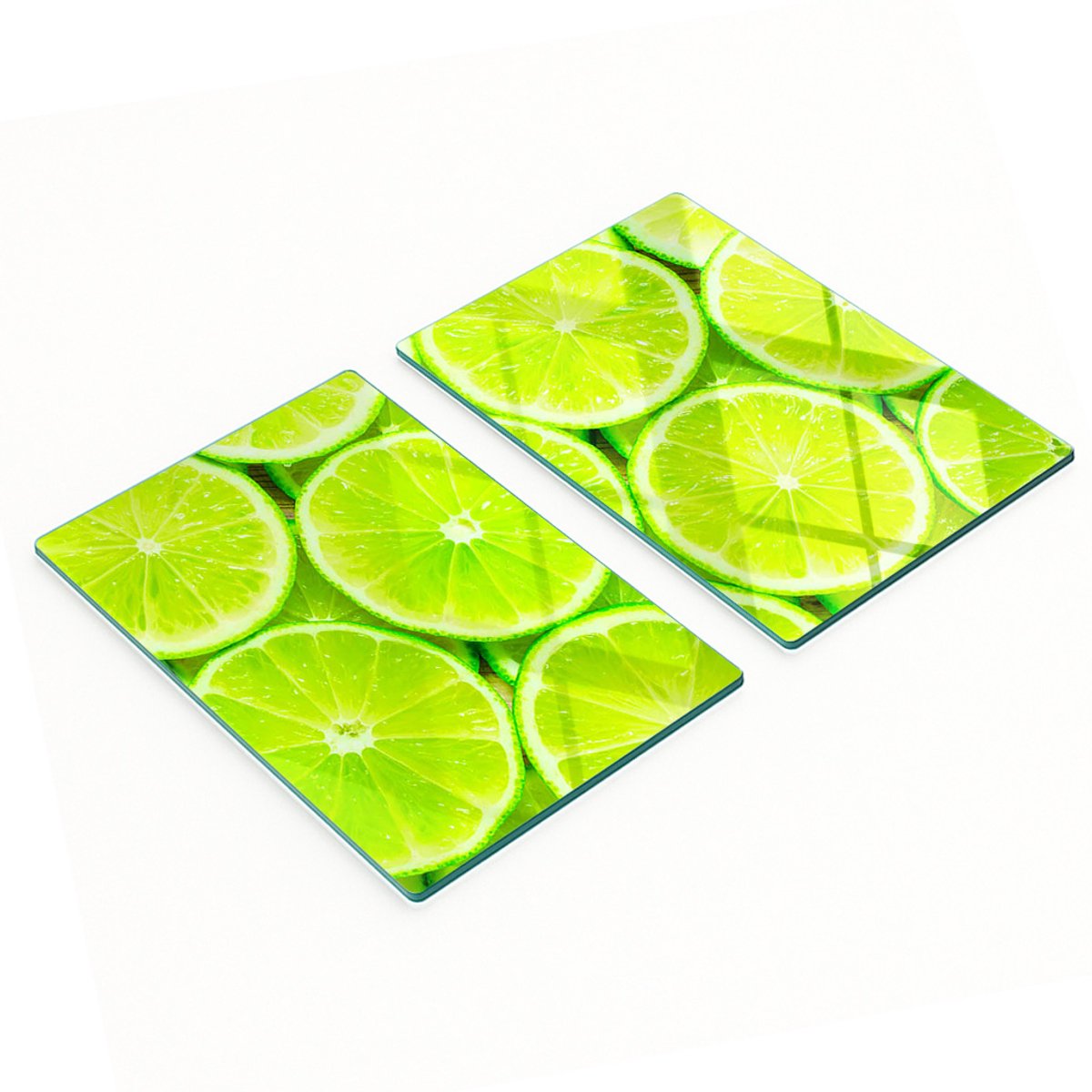 Multifunctionele decoratieve glazen borden met limoenprint 2x40x52 cm