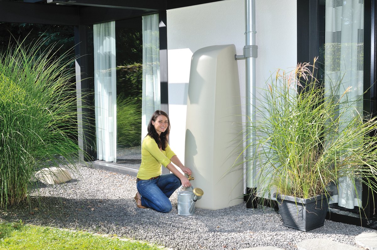 Garantia Elegance colonne récupératrice d'eau 400 liter beige sable