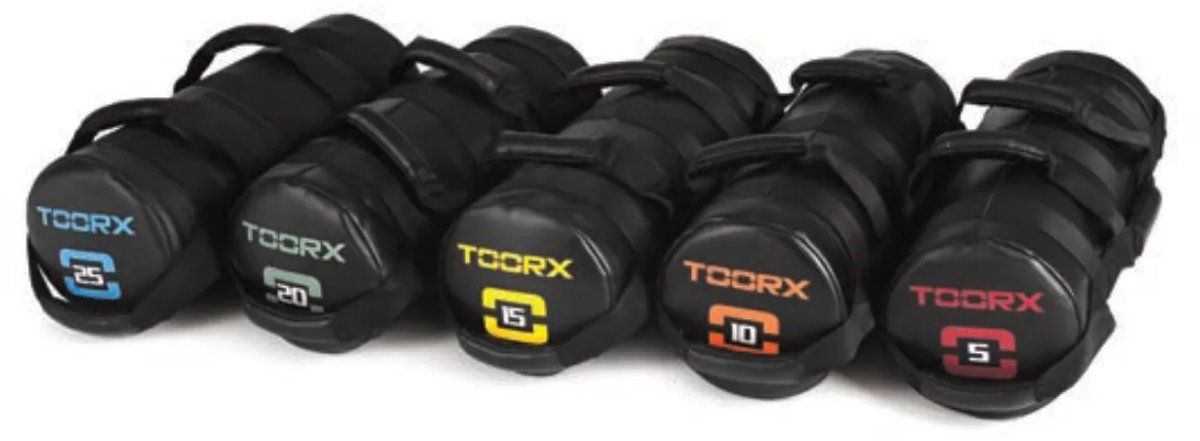 Toorx Professional Powerbag met 6 hendels - 25kg - Carbon Look Coating