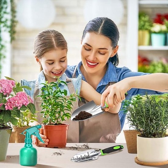 Tuingereedschapsset 12-delig - Compleet Tuinset met Schep, Snoeischaar, Verpotmat & Opbergtas - Duurzaam Aluminium - Tuincadeau voor Tuinliefhebbers van Merkloos	 — afbeelding 3