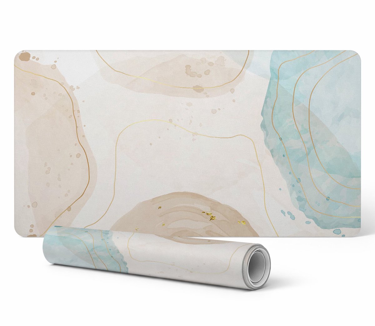 Antislip gamingmuismat met abstract golvenpatroon, 100x50 cm