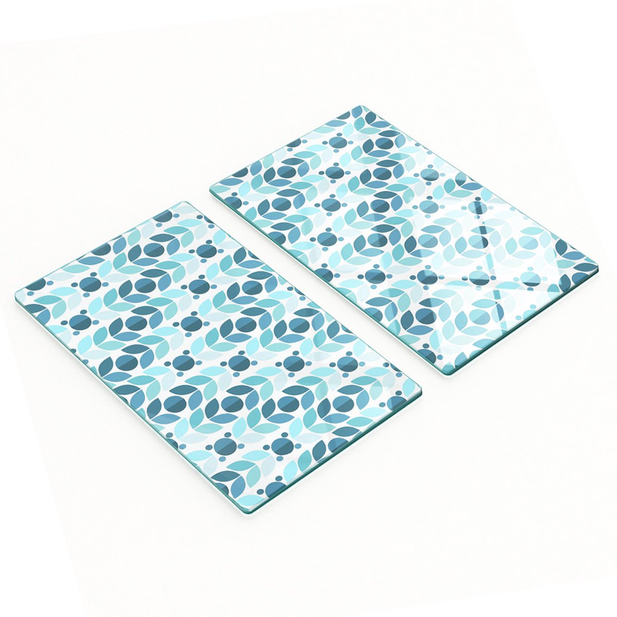 Duurzame en stijlvolle glazen borden met geometrisch patroon 2x30x52 cm