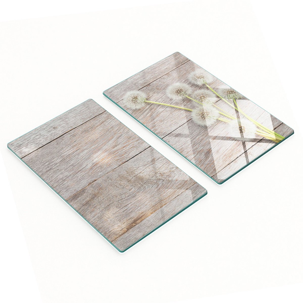 Glazen snijplanken met paardenbloemmotief, 2x30x52 cm