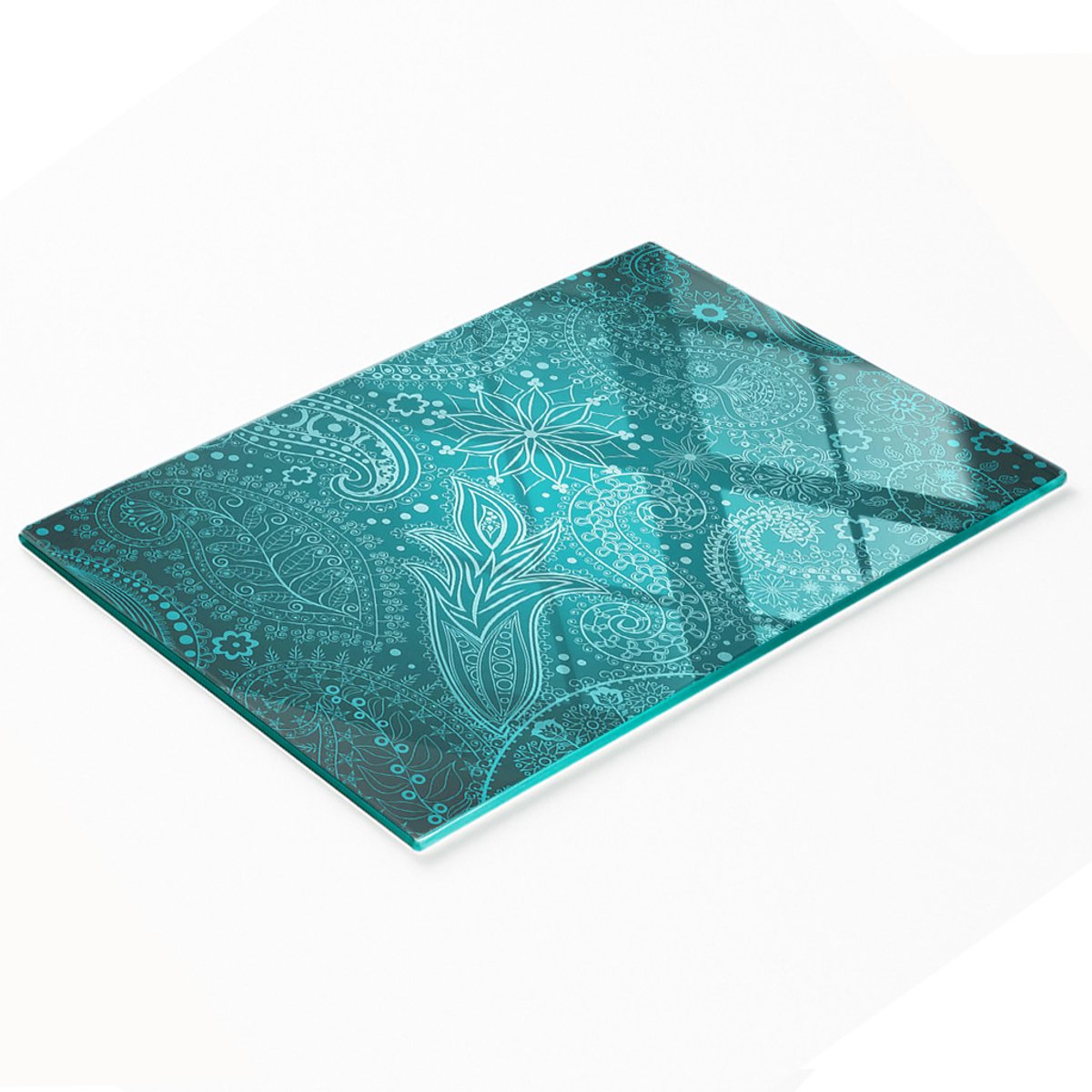 Decoratief bord van gehard multifunctioneel glas, 80x52 cm
