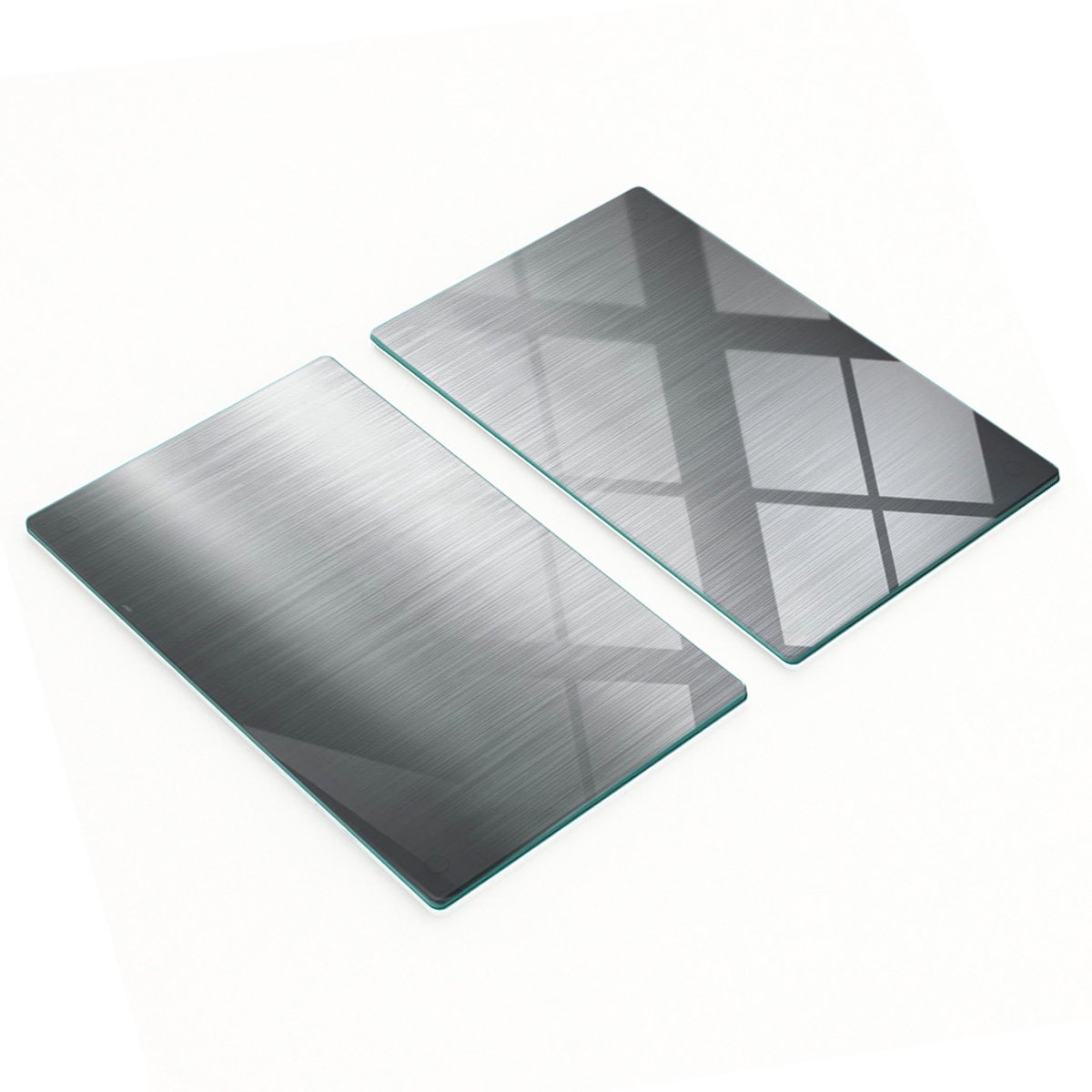 Multifunctionele decoratieve glazen keukenplanken met metalen achtergrond, 2x30x52 cm