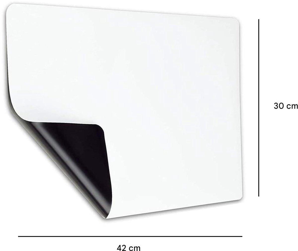 TuseRxln Magnetisch memo bord – Voor koelkast – Herbruikbare boodschappenlijst – 1 stuk – Wit thumbnail 3