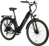 Elektrische Stadsfiets TTGO C3 SE - 250W Motor - 36V 18Ah Accu - 28 Inch - Bereik tot 120km - Shimano 7-Snelheden - Max 25km/u - Zwart