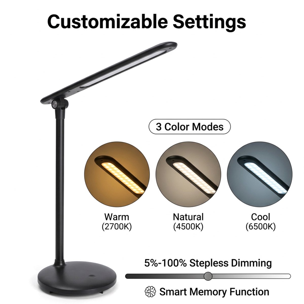 Aigostar LED Bureaulamp Dimbaar Oplaadbaar thumbnail 6