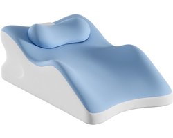 Traagschuim Kussen - Neksteun Kussen - Verbeterde Slaap - Adaptieve Vormgeving - 39x17x15 cm - Blauw