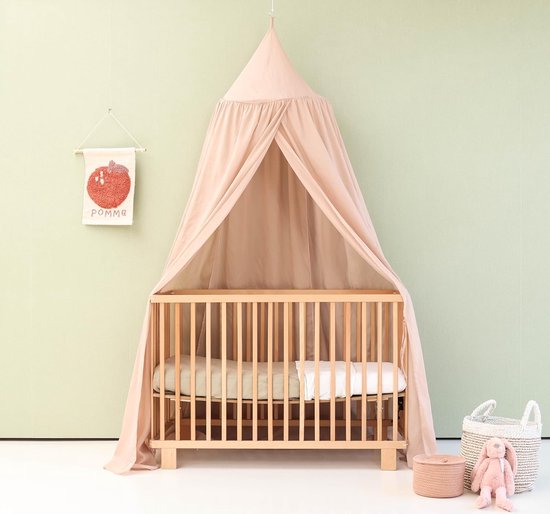 Nougat Hemeltje voor Kinderkamer - Klamboe voor Wieg, Bed & Speelkamer - Hemel Sluier voor Babybed - Rond Hemelbed voor Baby — afbeelding 2