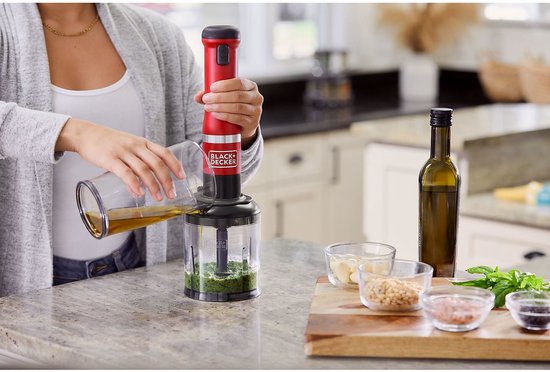 Black & Decker BCKM1014KR-QW 0,7 l Staafmixer Rood, Roestvrijstaal van Merkloos — afbeelding 4
