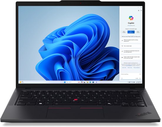 ThinkPad T14 Gen 5 Intel Core Ultra 5 135U 12C up to 4.4GHz 16GB 512GB SSD 14inch 1920x1200 Touch IPS Anti-Glare Intel Graphics 4G Upgradeable 5MP Camera Windows 11 Pro - Lenovo - Hoofdafbeelding