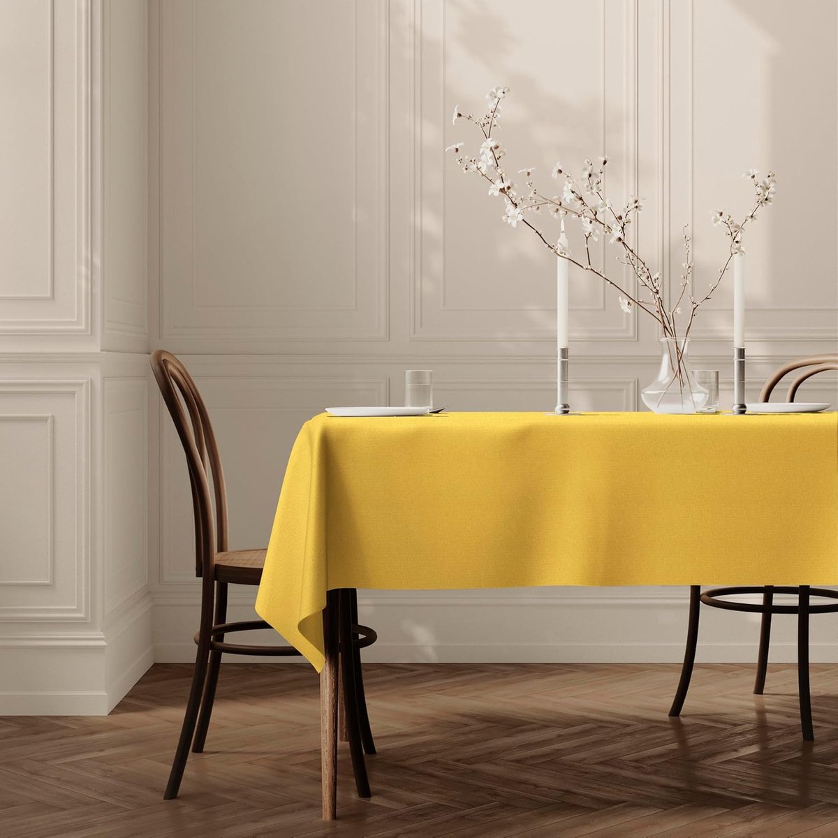 Stoffen Tafelkleed - Keukentextiel - Eettafel Dekken - Rechthoekige Vorm - 140x200cm - Geel