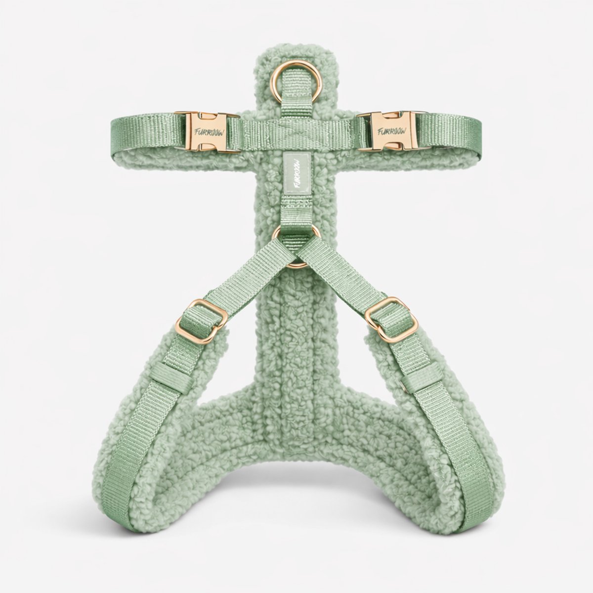 Furroow Hondentuigje - Teddy - Superzacht Y Tuig - Hondenharnas - Mint Groen - Maat M