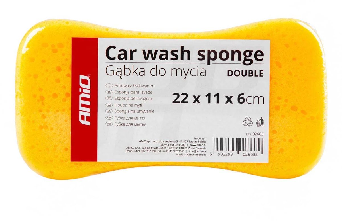Autowasspons AMiO DOUBLE 22 x 11 x 6 cm