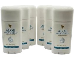 Aloe Ever-Shield Deodorantstick, 6-Pack, deodorant zonder aluminium en zonder alcohol, met verzorgende aloë vera voor de gevoelige huid, betrouwbare bescherming, dermatologisch gecertificeerd , 91 gr x 6