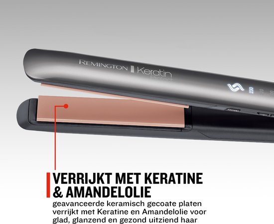 Remington S8598 Keratin Protect Intelligent Stijltang - Keratine & Amandelolie