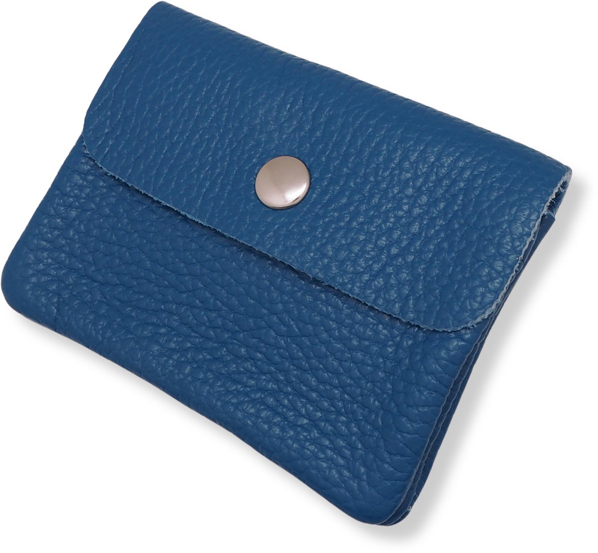 Bijoutheek Portemonnee Leer Italiaans Cobalt Blue