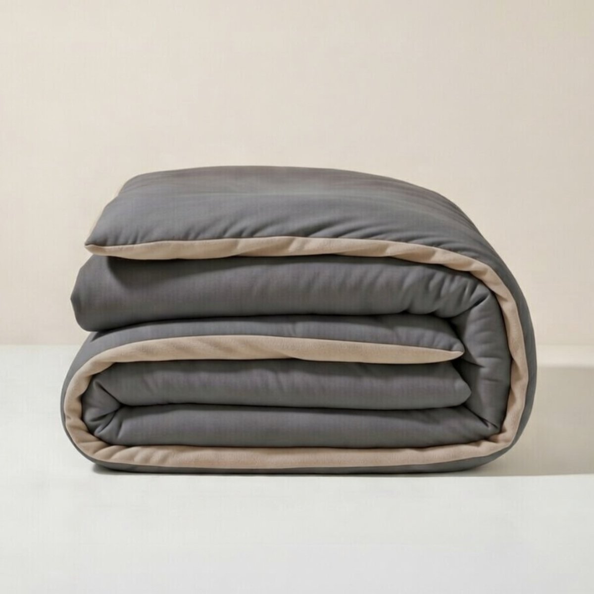 Y-NOT – Dekbed Zonder Overtrek 200x200 – Jersey Flanel – All Season – Zacht & Wasbaar – Taupe/Antra