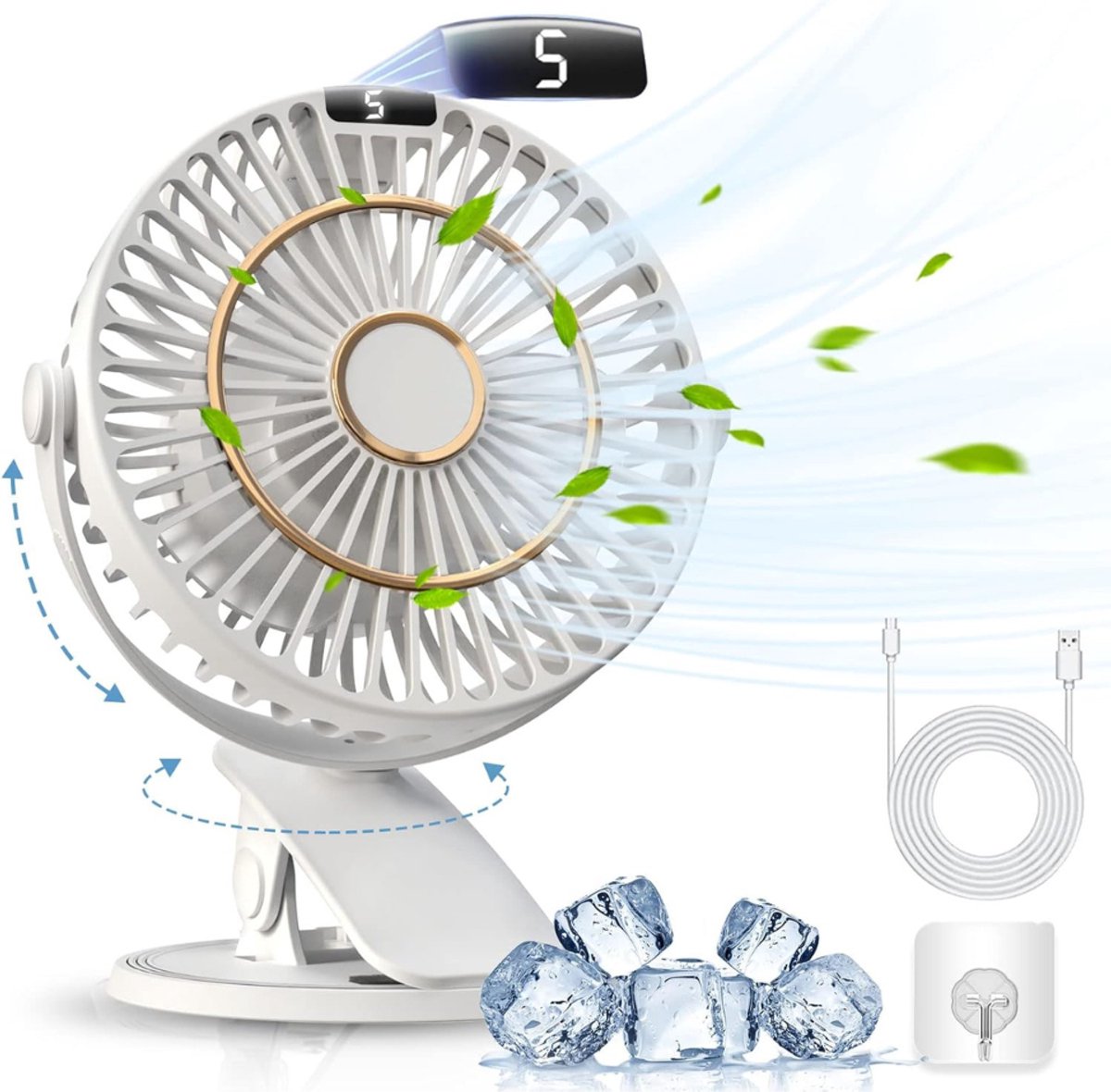 CLVP® Mini Ventilator - Krachtige Waaier - Tafelventilator - Airco Verkoeling - Wit