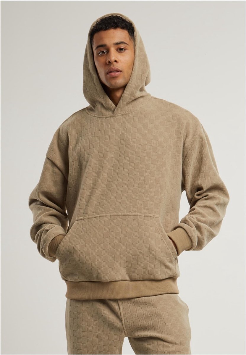 Urban Classics Jacquard Velvet Oversized Hoodie/trui 5XL Beige